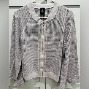 Electric & Rose Light Gray Mesh Zip-Front Jacket NWT Size Medium